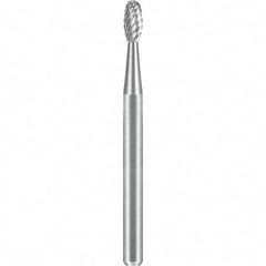 SGS Pro - 1/8" Cut Diam, 1/8" Shank Diam, Tungsten Carbide Double Cut Oval Burr - Exact Tool & Supply