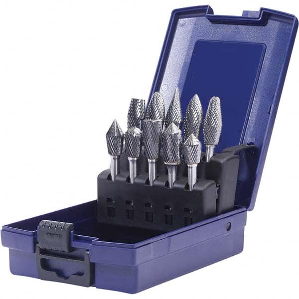 SGS Pro - Burr Sets Head Shape: Combi/Ball; Cylinder w/Endcut; Ball Nose Tree; Pointed Tree; Combi/Double Inverted Cone; Combi/Inverted Cone/Cylinder; Combi/90 Cone Tooth Style: Double Cut - Exact Tool & Supply