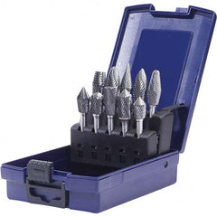 SGS Pro - Burr Sets Head Shape: Combi/Ball; Cylinder w/Endcut; Ball Nose Tree; Pointed Tree; Combi/Double Inverted Cone; Combi/Inverted Cone/Cylinder; Combi/90 Cone Tooth Style: Double Cut - Exact Tool & Supply