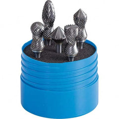 SGS Pro - Burr Sets Head Shape: Radius/Cylinder w/Endcut; Radius/Ball Nose Cylinder; Radius/Ball Nose Tree; Combi/90 Cone Tooth Style: Double Cut - Exact Tool & Supply