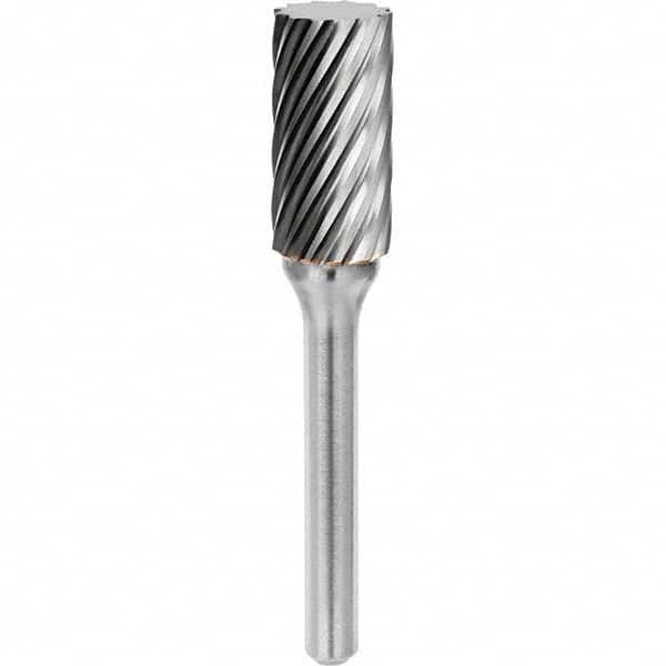 SGS Pro - 1/2" Cut Diam, 1/4" Shank Diam, Tungsten Carbide Inox Cut Cylinder Burr - Exact Tool & Supply