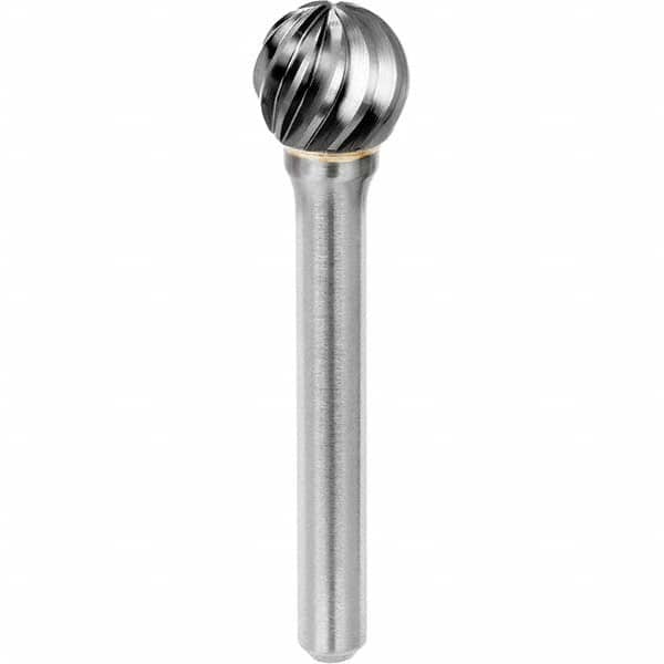 SGS Pro - 1/4" Cut Diam, 1/4" Shank Diam, Tungsten Carbide Inox Cut Ball Burr - Exact Tool & Supply
