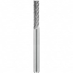 SGS Pro - 1/8" Cut Diam, 1/8" Shank Diam, Tungsten Carbide Double Cut Cylinder Burr - Exact Tool & Supply