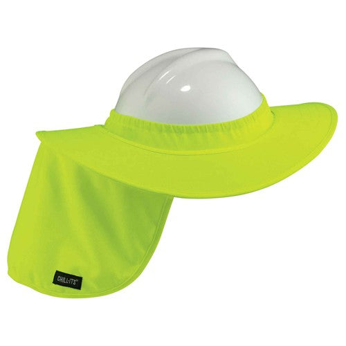 6660 Lime Hard Hat Brim With Shade - Exact Tool & Supply