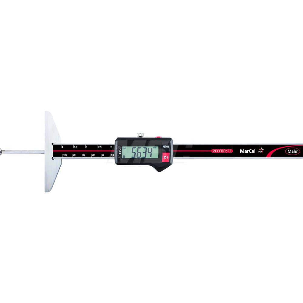 Mahr - Electronic Depth Gages; Minimum Measurement (mm): 0 ; Minimum Measurement (Decimal Inch): 0 ; Maximum Measurement (Decimal Inch): 4 ; Maximum Measurement (mm): 100 ; Resolution (mm): 0.01 ; Resolution (Decimal Inch): 0.0005 - Exact Tool & Supply