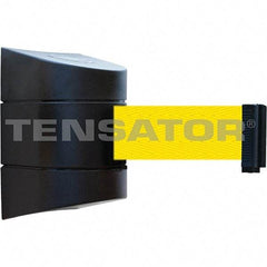 Tensator - 7-1/4" High x 4-3/4" Long x 4-3/4" Wide Magnetic Wall Mount Barrier - Black Powdercoat Finish, Black, Use with Wall Mount - Exact Tool & Supply