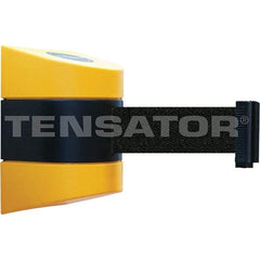 Tensator - 7-1/4" High x 4-3/4" Long x 4-3/4" Wide Magnetic Wall Mount Barrier - Yellow Powdercoat Finish, Black/Yellow, Use with Wall Mount - Exact Tool & Supply