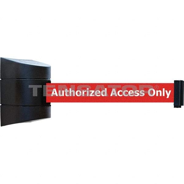 Tensator - 7-1/4" High x 4-3/4" Long x 4-3/4" Wide Magnetic Wall Mount Barrier - Black Powdercoat Finish, Black, Use with Wall Mount - Exact Tool & Supply
