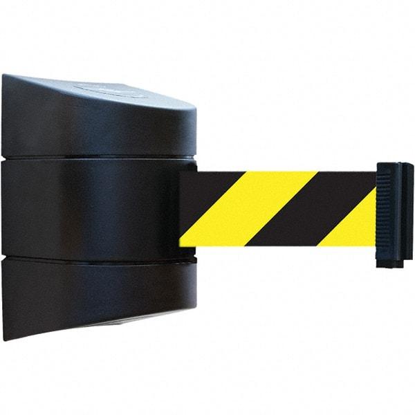 Tensator - 7-1/4" High x 4-3/4" Long x 4-3/4" Wide Magnetic Wall Mount Barrier - Black Powdercoat Finish, Black, Use with Wall Mount - Exact Tool & Supply
