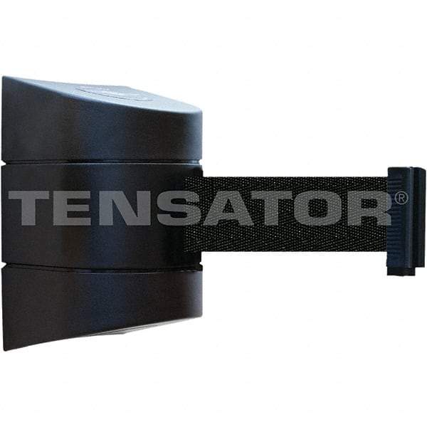 Tensator - 7-1/4" High x 4-3/4" Long x 4-3/4" Wide Magnetic Wall Mount Barrier - Black Powdercoat Finish, Black, Use with Wall Mount - Exact Tool & Supply