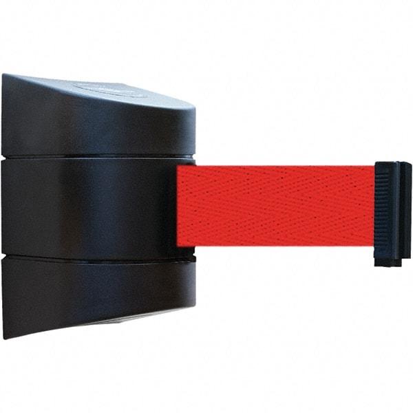 Tensator - 7-1/4" High x 4-3/4" Long x 4-3/4" Wide Magnetic Wall Mount Barrier - Black Powdercoat Finish, Black, Use with Wall Mount - Exact Tool & Supply