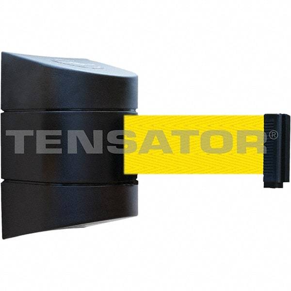 Tensator - 7-1/4" High x 4-3/4" Long x 4-3/4" Wide Magnetic Wall Mount Barrier - Black Powdercoat Finish, Black, Use with Wall Mount - Exact Tool & Supply