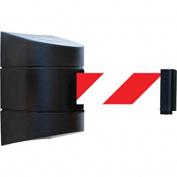 Tensator - 7-1/4" High x 4-3/4" Long x 4-3/4" Wide Magnetic Wall Mount Barrier - Black Powdercoat Finish, Black, Use with Wall Mount - Exact Tool & Supply