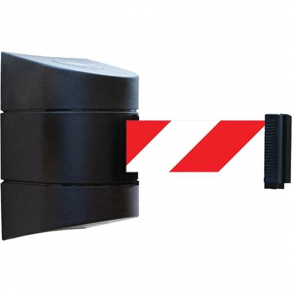 Tensator - 7-1/4" High x 4-3/4" Long x 4-3/4" Wide Magnetic Wall Mount Barrier - Black Powdercoat Finish, Black, Use with Wall Mount - Exact Tool & Supply