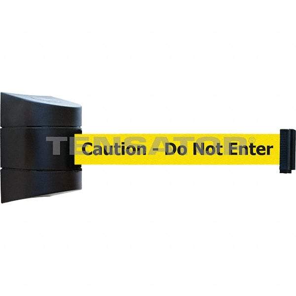 Tensator - 7-1/4" High x 4-3/4" Long x 4-3/4" Wide Magnetic Wall Mount Barrier - Black Powdercoat Finish, Black, Use with Wall Mount - Exact Tool & Supply