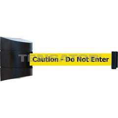 Tensator - 7-1/4" High x 4-3/4" Long x 4-3/4" Wide Magnetic Wall Mount Barrier - Black Powdercoat Finish, Black, Use with Wall Mount - Exact Tool & Supply