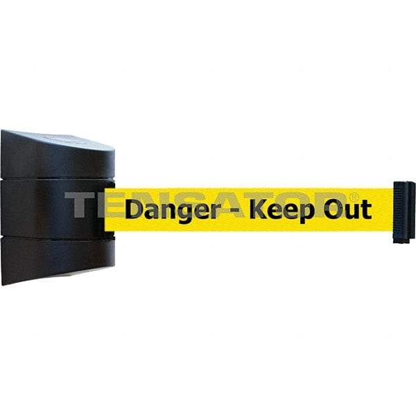Tensator - 7-1/4" High x 4-3/4" Long x 4-3/4" Wide Magnetic Wall Mount Barrier - Black Powdercoat Finish, Black, Use with Wall Mount - Exact Tool & Supply
