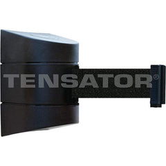 Tensator - 7-1/4" High x 4-3/4" Long x 4-3/4" Wide Magnetic Wall Mount Barrier - Black Powdercoat Finish, Black, Use with Wall Mount - Exact Tool & Supply