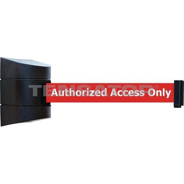 Tensator - 7-1/4" High x 4-3/4" Long x 4-3/4" Wide Magnetic Wall Mount Barrier - Black Powdercoat Finish, Black, Use with Wall Mount - Exact Tool & Supply