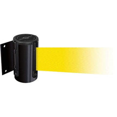 Tensator - 4.74" High x 3-57/64" Long x 3-57/64" Wide Magnetic Wall Mount Barrier - Metal, Black Powdercoat Finish, Black, Use with Wall Mount - Exact Tool & Supply