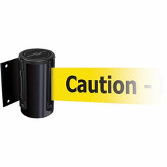 Tensator - 4.74" High x 3-57/64" Long x 3-57/64" Wide Magnetic Wall Mount Barrier - Metal, Black Powdercoat Finish, Black, Use with Wall Mount - Exact Tool & Supply