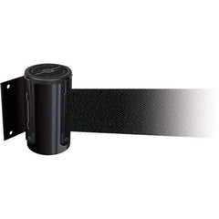 Tensator - 4.74" High x 3-57/64" Long x 3-57/64" Wide Magnetic Wall Mount Barrier - Metal, Black Powdercoat Finish, Black, Use with Wall Mount - Exact Tool & Supply