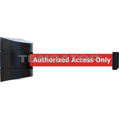 Tensator - 5-1/2" High x 3-1/4" Long x 3-1/4" Wide Magnetic Wall Mount Barrier - Metal, Black Powdercoat Finish, Black, Use with Wall Mount - Exact Tool & Supply