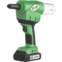 Marson - All up to 3/16" Closed End Rivet Capacity , 2,248 Lb Pull Force Cordless Electric Riveter - 0.83" Stroke Length, 14.4 Volt, Mandrel Collection, Battery Included - Exact Tool & Supply