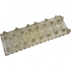 Ergo Advantage - 6" Long x 18" Wide x 1" Thick, Anti-Fatigue Modular Matting Anti-Fatigue Flooring - 2 Interlocking Sides, Clear, For Dry Areas - Exact Tool & Supply