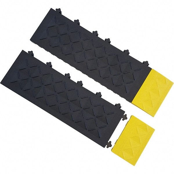 Ergo Advantage - 6" Long x 4" Wide x 1" Thick, Anti-Fatigue Modular Matting Anti-Fatigue Flooring - Exact Tool & Supply