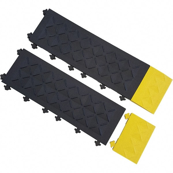 Ergo Advantage - 6" Long x 4" Wide x 1" Thick, Anti-Fatigue Modular Matting Anti-Fatigue Flooring - Exact Tool & Supply