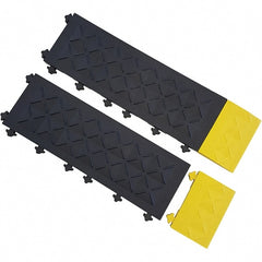 Ergo Advantage - 6" Long x 4" Wide x 1" Thick, Anti-Fatigue Modular Matting Anti-Fatigue Flooring - Exact Tool & Supply