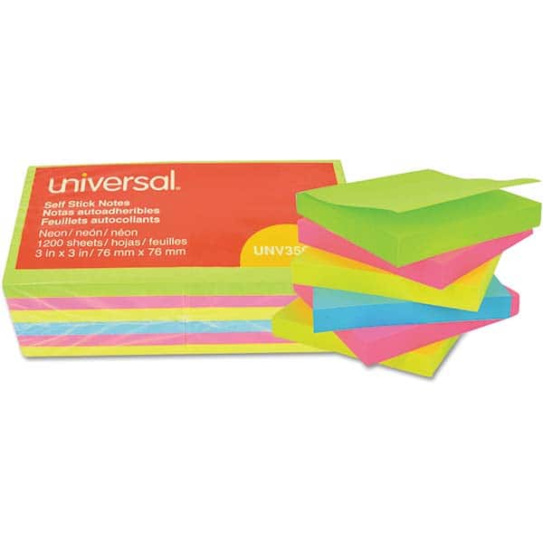 UNIVERSAL - Note Pads, Writing Pads & Notebooks Writing Pads & Notebook Type: Self-Stick Notes Size: 3 x 3 - Exact Tool & Supply