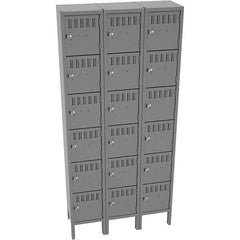 Tennsco - 18 Door, 6 Tier, Locker - Exact Tool & Supply