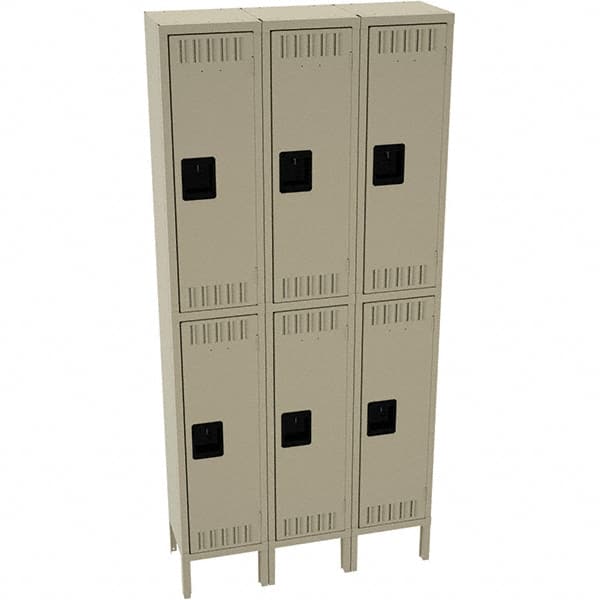 Tennsco - 6 Door, 2 Tier, Welded Locker - Exact Tool & Supply
