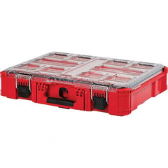 Milwaukee Tool - PACKOUT 10 Compartment Red Small Parts Organizer - Exact Tool & Supply
