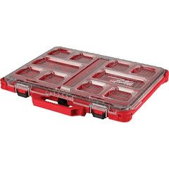 Milwaukee Tool - PACKOUT 10 Compartment Red Small Parts Compact Organizer - Exact Tool & Supply