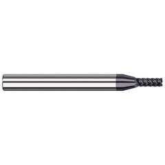 Square End Mill: 7/64'' Dia, 0.327'' LOC, 1/8'' Shank Dia, 1-1/2'' OAL, 5 Flutes, Solid Carbide Single End, AlTiN Finish, 44 ° Variable Helix, RH Cut, RH Flute