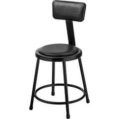 NPS - Stationary Stools Type: Fixed Height Stool w/Adjustable Height Back Base Type: Steel - Exact Tool & Supply