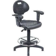 NPS - Swivel & Adjustable Stools Type: Adjustable Height Swivel Stool Base Type: Steel - Exact Tool & Supply