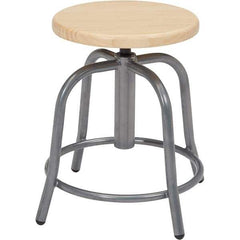 NPS - Swivel & Adjustable Stools Type: Adjustable Height Swivel Stool Base Type: Steel - Exact Tool & Supply