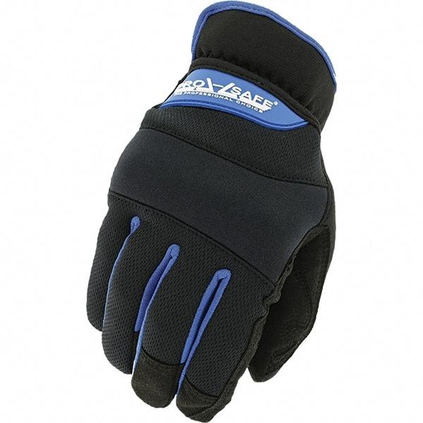 PRO-SAFE - Size 2XL (12) Work Gloves - For General Purpose, Uncoated, Slip-On Cuff, Full Fingered, Black, Paired - Exact Tool & Supply