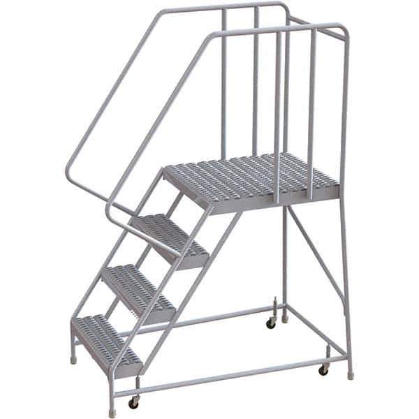 TRI-ARC - Rolling & Wall Mounted Ladders & Platforms Type: Rolling Warehouse Ladder Style: Rolling Safety Ladder - Exact Tool & Supply