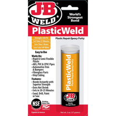 J-B Weld - Epoxy & Structural Adhesives; Type: Epoxy ; Container Size Range: Smaller than 16 oz. ; Container Size: 2 oz. ; Container Type: Stick ; Working Time (Minutes): 25 ; Color: Off White - Exact Tool & Supply