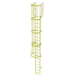 TRI-ARC - Rolling & Wall Mounted Ladders & Platforms Type: Fixed Ladder Style: Safety Cage - Exact Tool & Supply