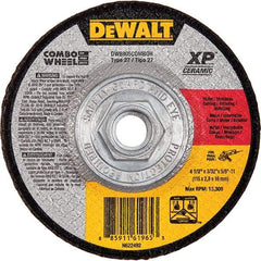 DeWALT - 4-1/2" 24 Grit Ceramic Cutoff Wheel - 3/32" Thick, 7/8" Arbor, 13,300 Max RPM, Use with Angle Grinders - Exact Tool & Supply