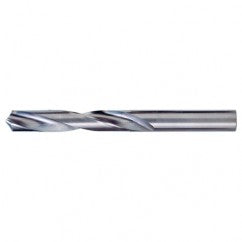 #41 Dia. × 0.096″ Shank × 1″ Flute Length × 2″ OAL, 118°, Bright, 2xD Flute, Round Solid Carbide Drill - Exact Tool & Supply