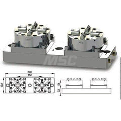 EDM Chucks; Chuck Size: 300mm x 102mm x 87mm; System Compatibility: Erowa ITS; Actuation Type: Pneumatic; Material: Stainless Steel; CNC Base: Yes; EDM Base: No; Clamping Force (N): 10000.00; Series/List: RHS ITS