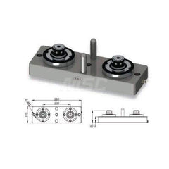 EDM Chucks; Chuck Size: 360mm x 120mm x 88mm; System Compatibility: Erowa ITS; Actuation Type: Pneumatic; Material: Stainless Steel; CNC Base: Yes; EDM Base: No; Clamping Force (N): 20000.00; Series/List: RHS ITS