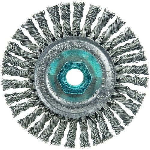 Mini Roughneck 4″ Stringer Bead Wheel, .020″ Steel Fill, M14x2.0 Nut - Exact Tool & Supply